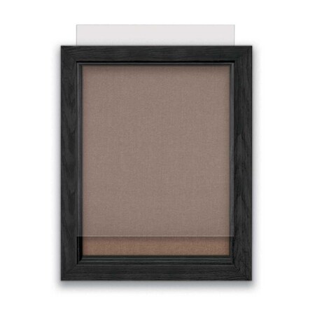 United Visual Products Indoor Enclosed Combo Board, 72"x36", Gold Frame/Blue & Pumice UVCB7236G-BLUE-PUMICE